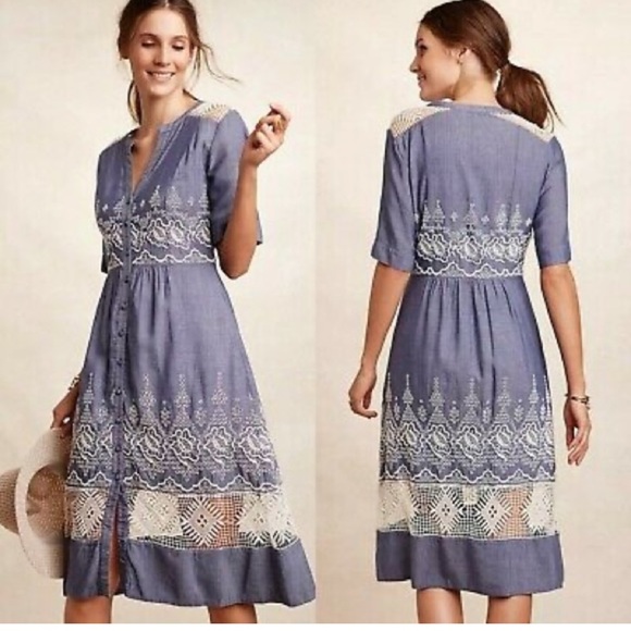 Anthropologie Dresses & Skirts - Anthropologie - Moulinette Soeurs dress chambray